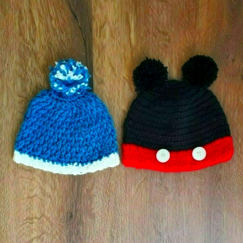 Bundle crochet hats 0-3 Months